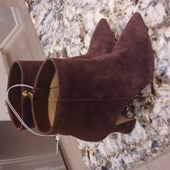 NEW Coach Carter Brown "Maple" Suede Pointed Toe High Heel Bootie - Picture 8 of 16